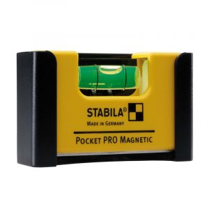 STABILA Wasserwaage Pocket PRO Magnetic, 7 cm, mit Gürtel-Clip